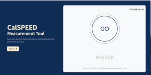 Hyperlinked image of the CalSPEED website home page.